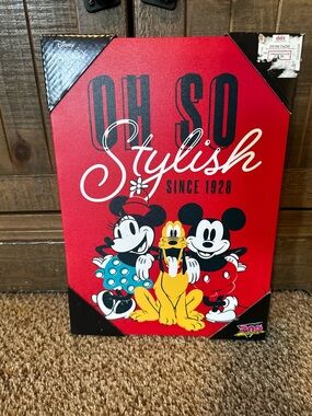 Disney Red, Black & Yellow Mickey, Minnie & Pluto Wall Art